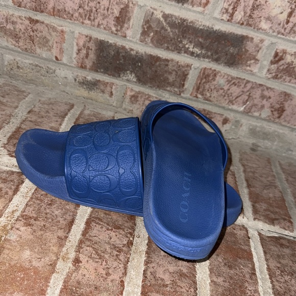 Mens Coach blue monogram slides size 10 - Picture 7 of 10